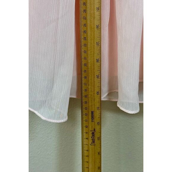 NWOT David's Bridal Strapless Pale Pink Crinkle Chiffon Mini Wedding Guest Dress - Picture 6 of 8